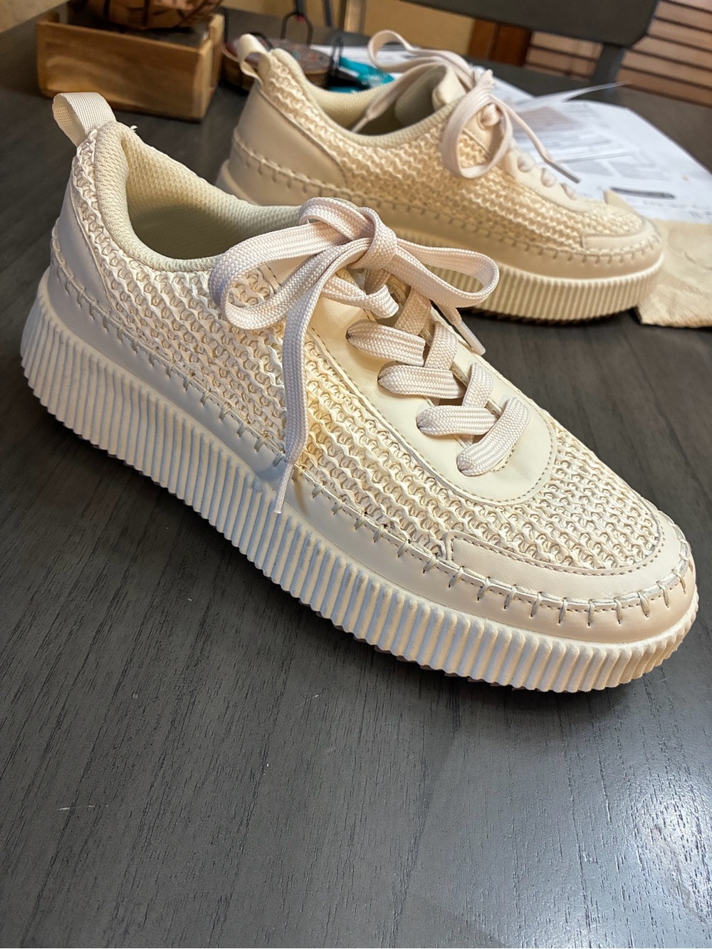Lucky Step Air Cooled Platform Knit Weave Sneaker Size 9 Women NEW